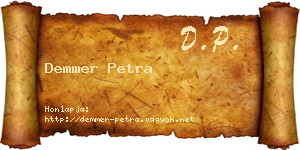 Demmer Petra névjegykártya